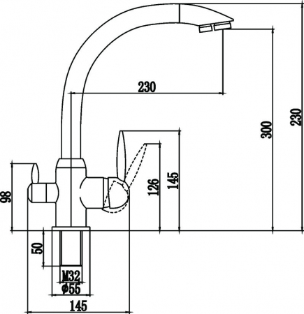 Смеситель для кухонной мойки с фильтром питьевой воды Savol S-L1699