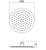 Лейка для верхнего душа из нержавейки (цвет сатин)  20×20 см Fmark FS-000Y08L