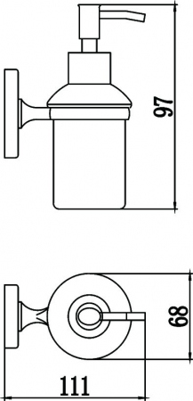 Дозатор для жидкого мыла с настенным держателем Savol S-007031