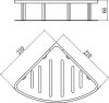 Полка решетка угловая одинарная  Savol S-002677
