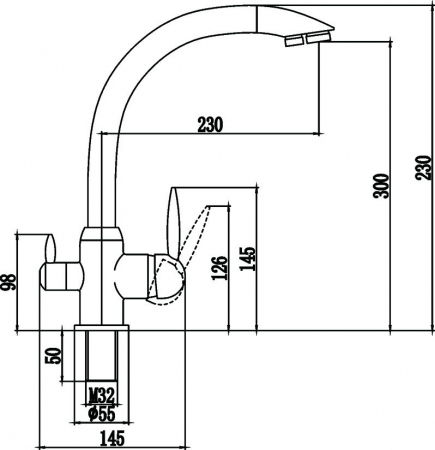 Смеситель для кухонной мойки с фильтром питьевой воды Savol S-L1699T