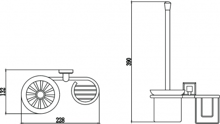 Держатель для туалетного ёршика и освежителя воздуха Savol S-L09594