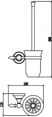 Туалетный ёршик с настенным держателем Savol S-06894B