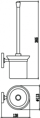 Туалетный ёршик с настенным держателем Savol S-007094