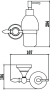 Дозатор для жидкого мыла с настенным держателем Savol S-06831B