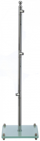 Труба для комбинированной напольной стойки на 3 аксессуара Savol S-00Y903 черное / белое стекло