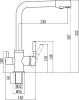 Смеситель для кухонной мойки с фильтром питьевой воды Savol S-L1801